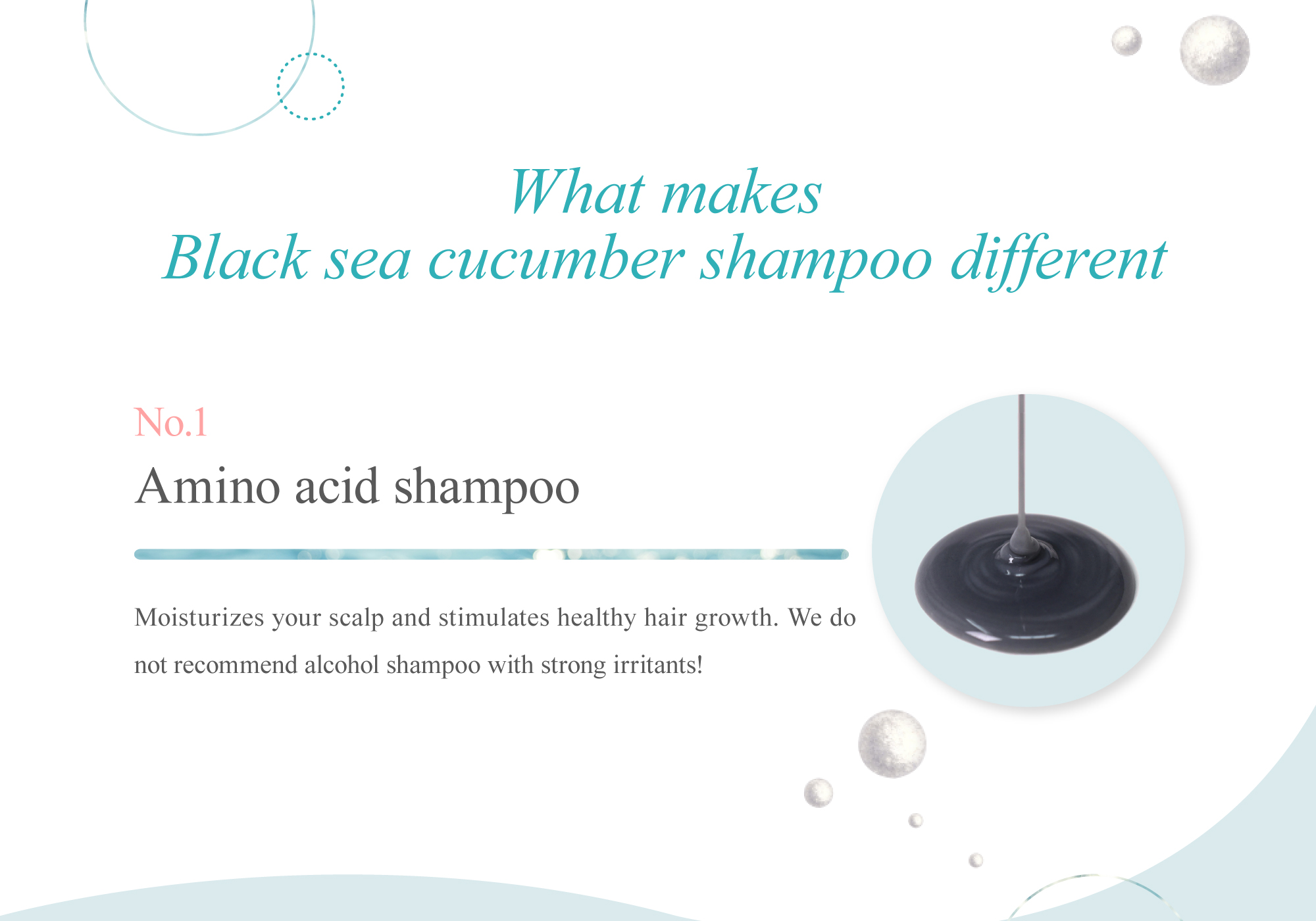 Black sea cucumber shampoo is Amino acid shampoo