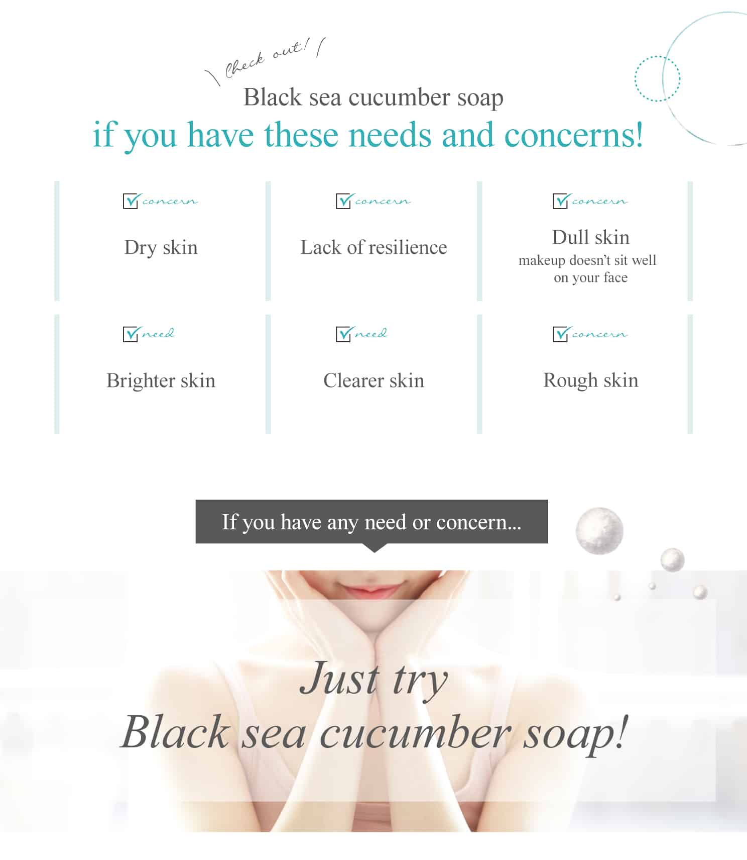 Just try Black sea cucumber soap!