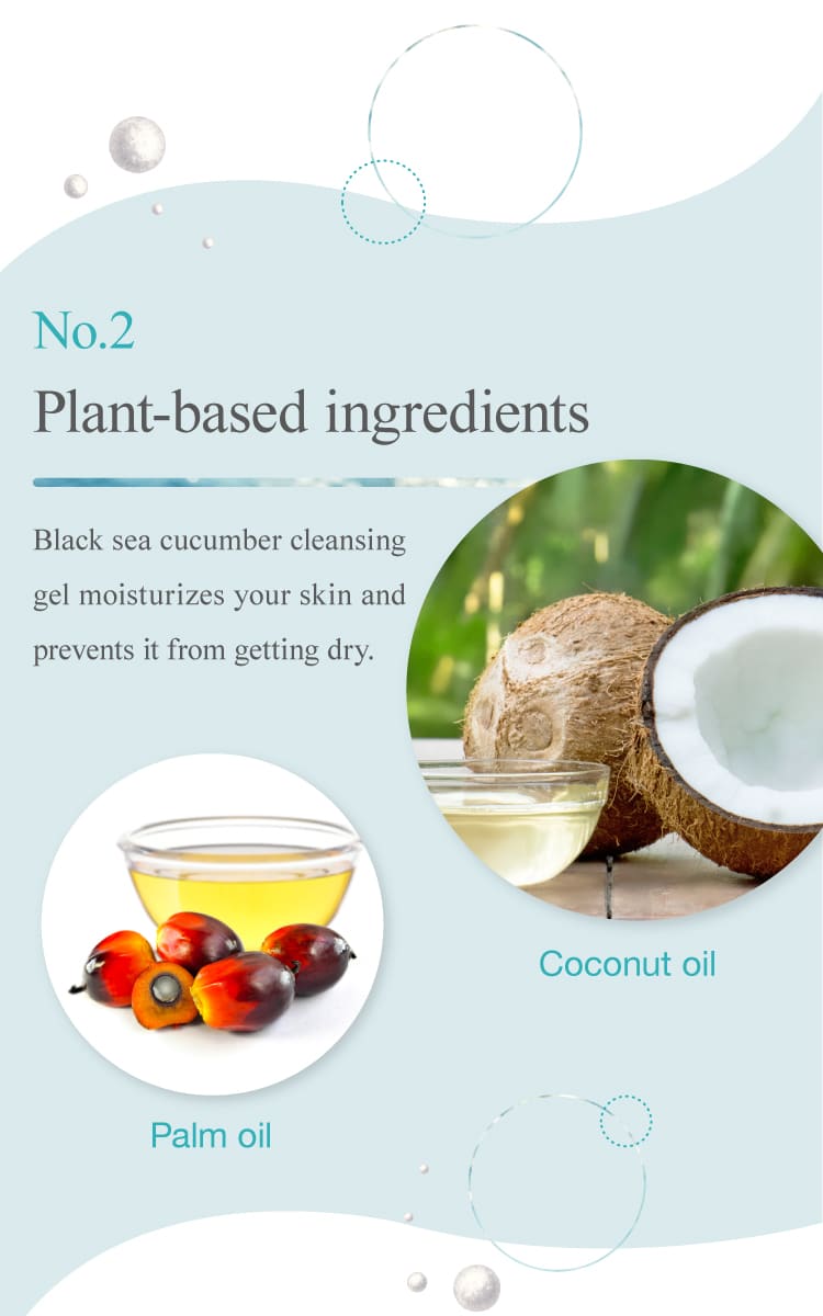 Black sea cucumber cleansing gel is Rapeseeds and the thick gel gently cleans your pores